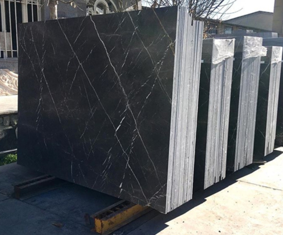 Najaf Abad black marblePars marble (slab)